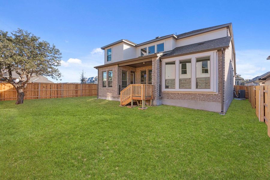 Rear of Home and Private Backyard