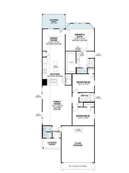 2D floor plan layout of this home in Moran Ranch, Willis, TX (Image 5).