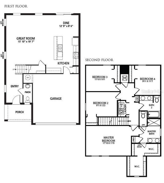 Floor Plan- Model home - actual features may vary.