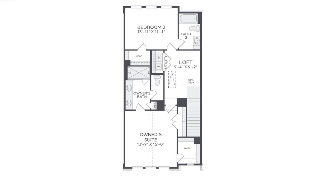 2D floor plan layout of this home in The Preserve on the Park, Addison, TX (Image 5). 2D floor plan layout of this home in The Preserve on the Park, Addison, TX (Image 5).