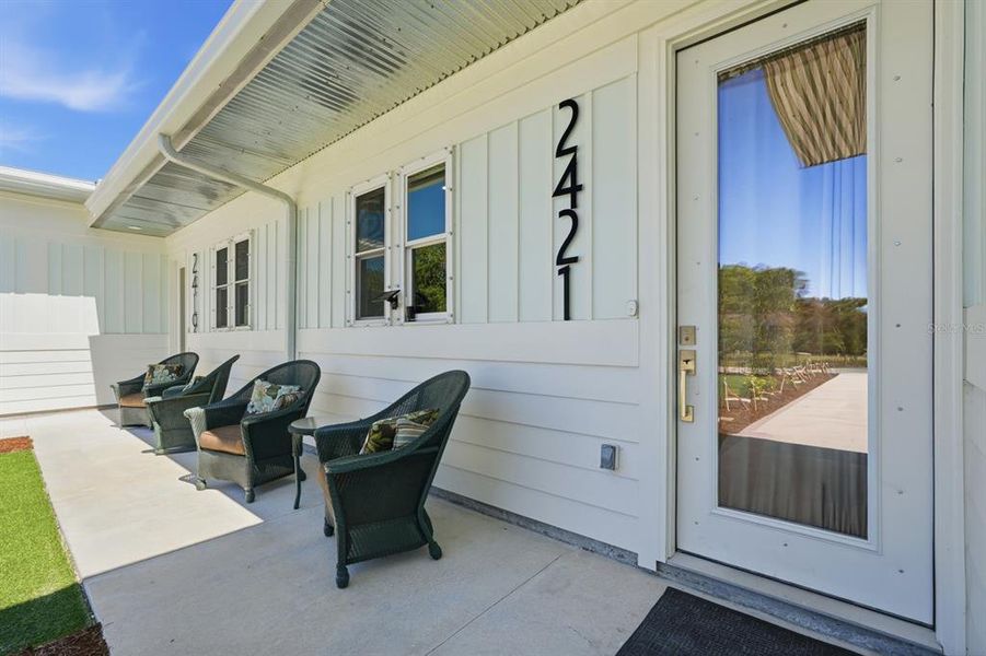 Exterior details and patio area of a home in , Edgewater (Image 1). Exterior details and patio area of a home in , Edgewater (Image 1).