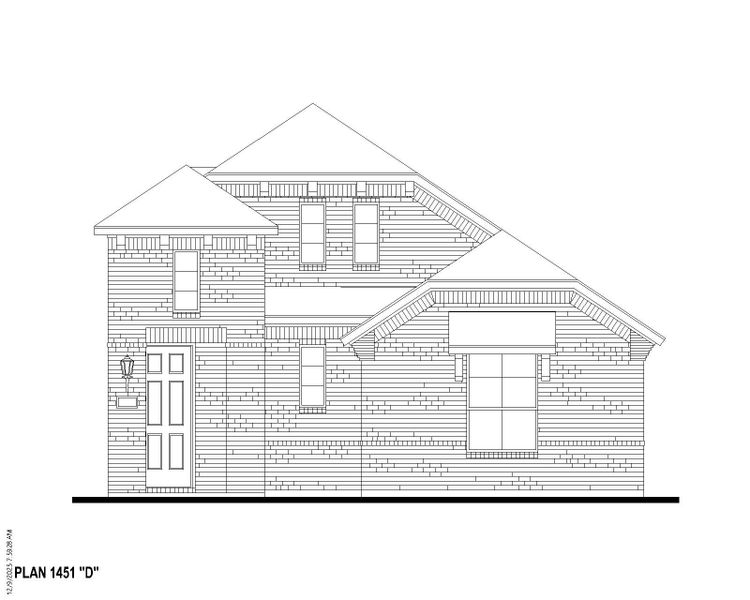 Plan 1451 Elevation D Plan 1451 Elevation D
