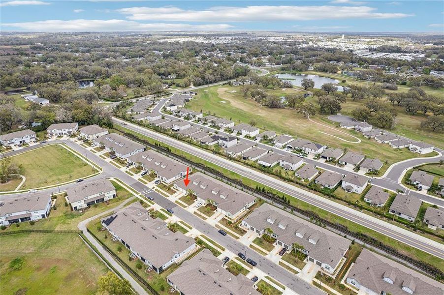Aerial view of location of home in proximity to other homes. Aerial view of location of home in proximity to other homes.