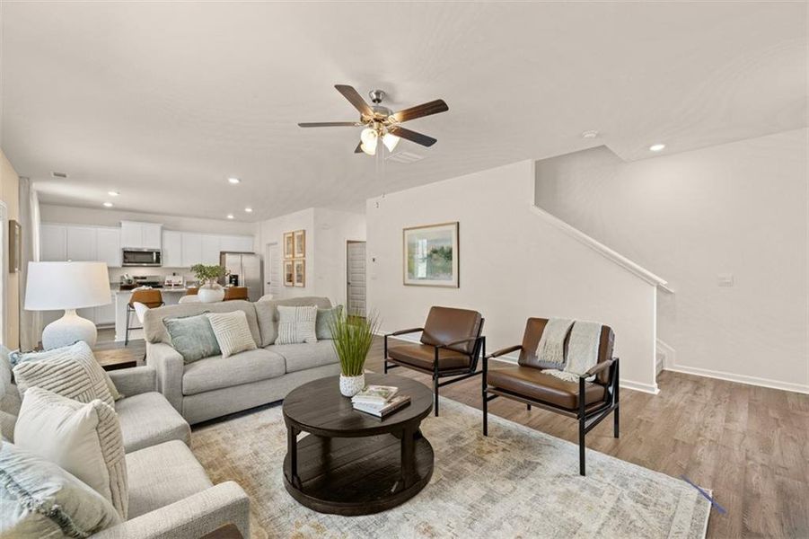 Furnished interior view inside a new home in Jackson Landing, Jefferson (Image 4). Furnished interior view inside a new home in Jackson Landing, Jefferson (Image 4).