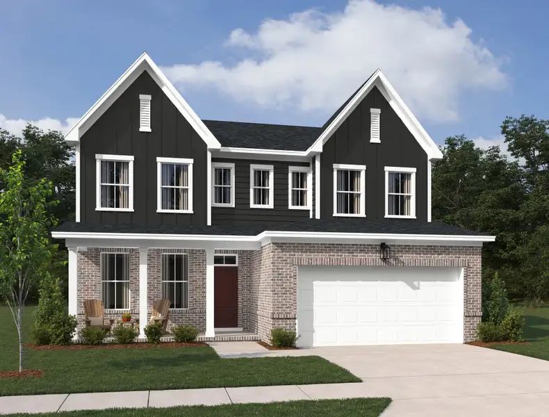 Front exterior of a new home in Ascent at Arbor Ridge, La Vergne, TN, highlighting curb appeal (Image 1). Front exterior of a new home in Ascent at Arbor Ridge, La Vergne, TN, highlighting curb appeal (Image 1).