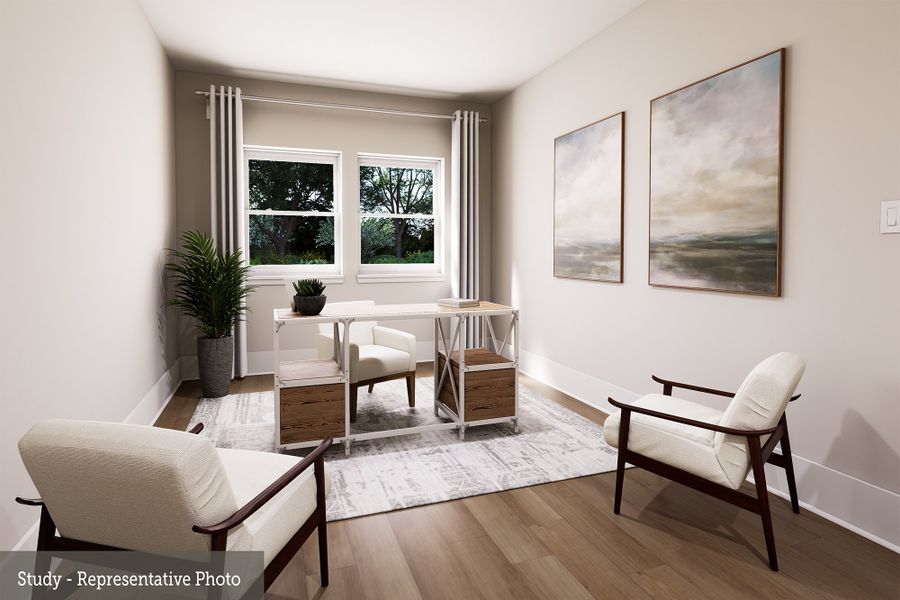 Representative furnished interior of a home built from the The Poppy by David Weekley Homes in Meridiana 45' Homesites, Manvel (Image 5).