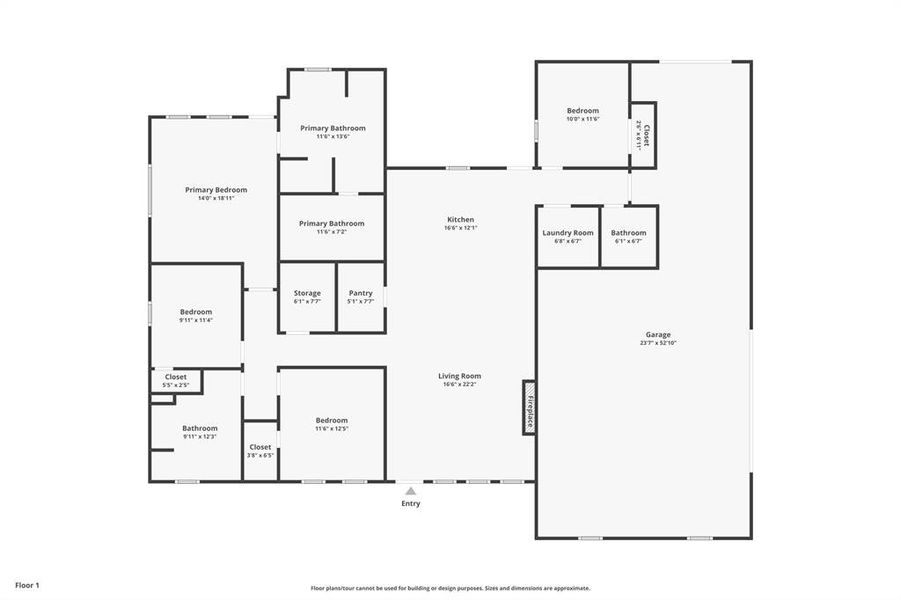 2D floor plan layout of this home in , Whitewright, TX (Image 3). 2D floor plan layout of this home in , Whitewright, TX (Image 3).