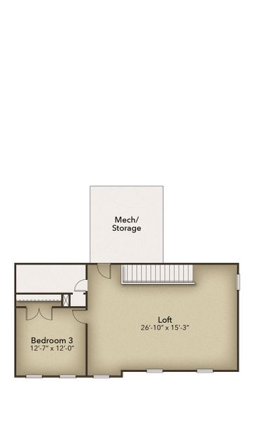 2D floor plan layout for the The Birch by Chesapeake Homes in Bridgewater - Waterside Village, Little River, SC (Image 5).