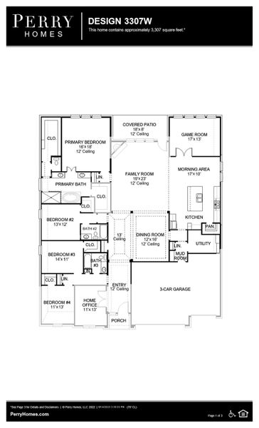 Floor Plan for 3307W