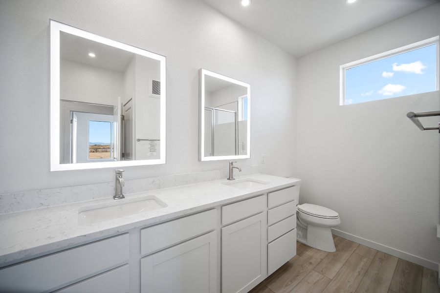 Furnished interior view inside a new home in Lyric at RidgeGate Condos, Lone Tree (Image 9).