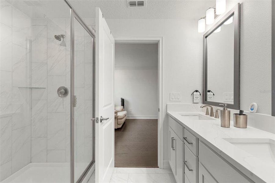 Furnished interior view inside a new home in Townes at Manhattan Crossing, Tampa (Image 35).