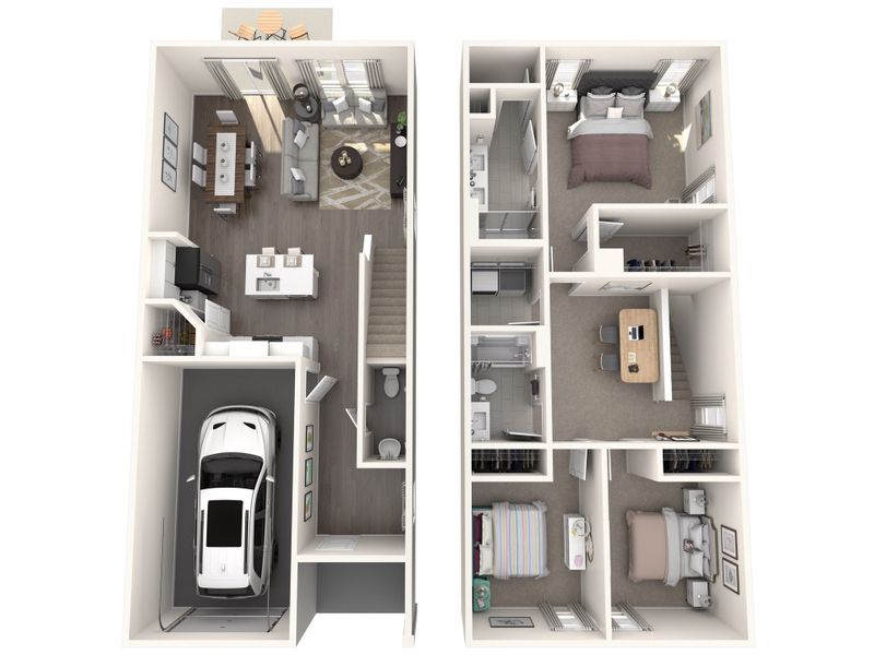 2D floor plan layout of this home in Oakwood Townes, Mebane, NC (Image 4). 2D floor plan layout of this home in Oakwood Townes, Mebane, NC (Image 4).