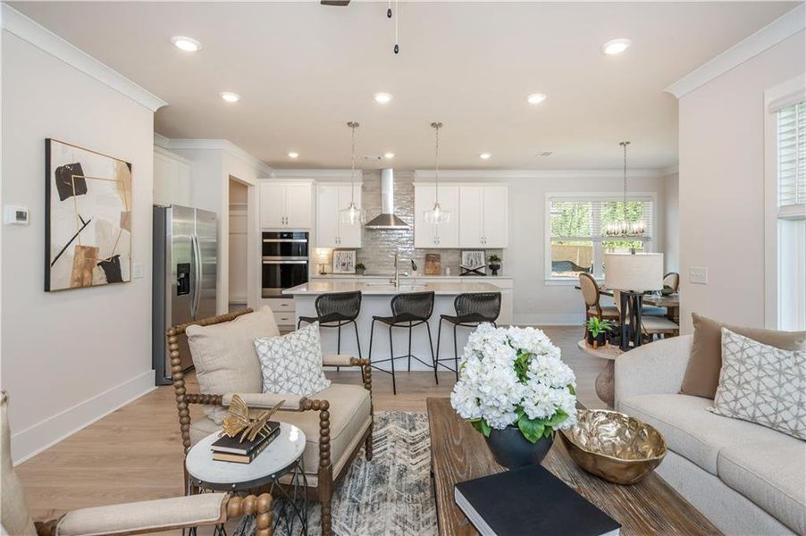 Furnished interior view inside a new home in , Flowery Branch (Image 7).