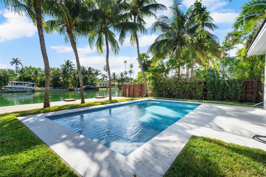 Exterior details and patio area of a home in , Miami Beach (Image 26). Exterior details and patio area of a home in , Miami Beach (Image 26).