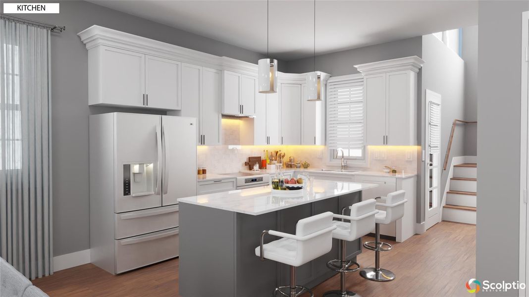 Kitchen featuring optional white appliances Kitchen featuring optional white appliances