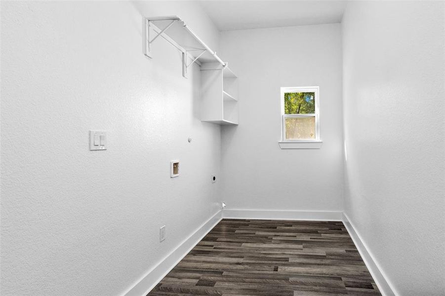 This is your large laundry room with plenty of space to add a folding table.