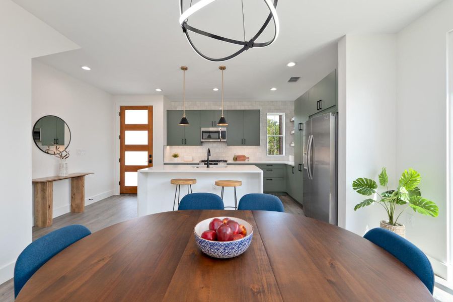 Open concept for dining/living