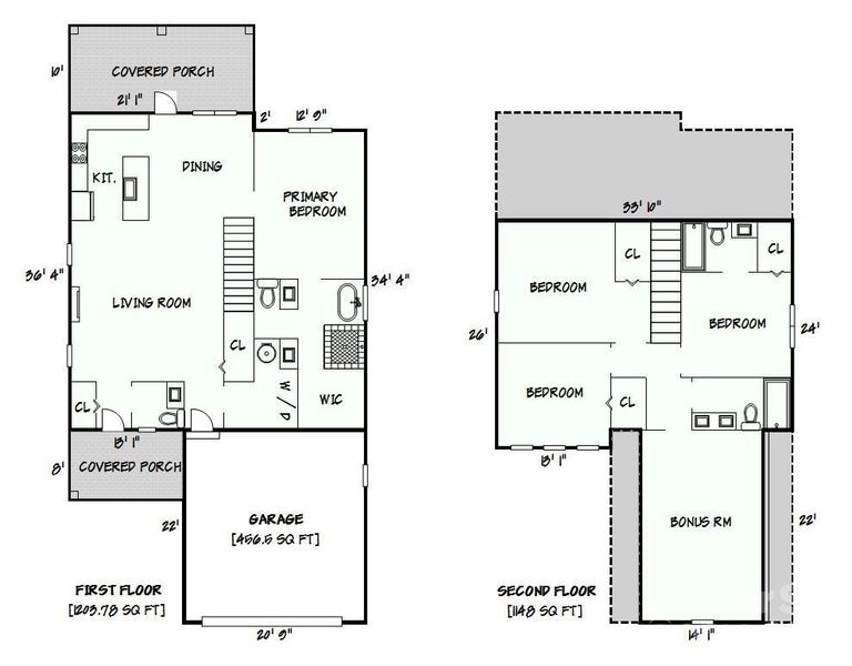 2D floor plan layout of this home in , Taylorsville, NC (Image 5). 2D floor plan layout of this home in , Taylorsville, NC (Image 5).