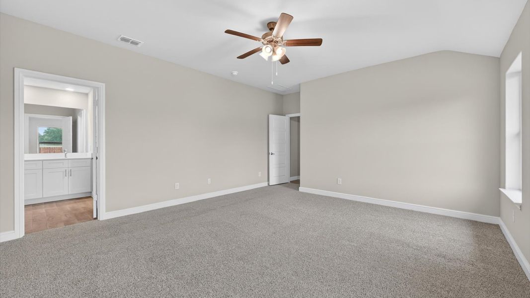 Representative unfurnished interior of a home built from the Harrison by D.R. Horton in Sandstone Estates, Granbury (Image 17). Representative unfurnished interior of a home built from the Harrison by D.R. Horton in Sandstone Estates, Granbury (Image 17).