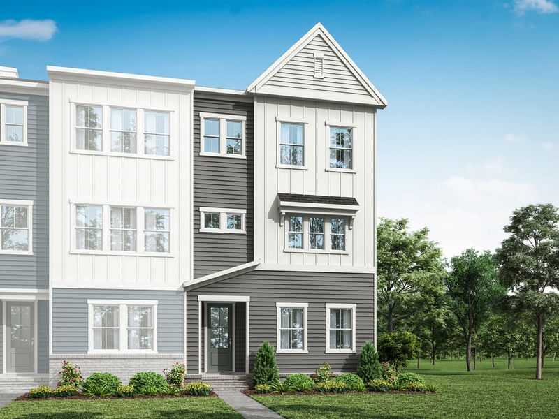 Representative exterior photo of a completed home built from the Ryder by Tri Pointe Homes in Holding Village, Wake Forest, NC (Image 22).