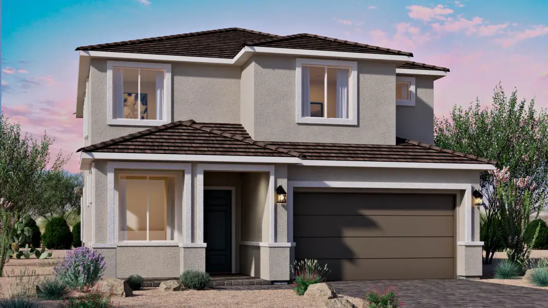 Representative exterior photo of a completed home built from the Denali by D.R. Horton in Upper Canyon, Phoenix, AZ (Image 4). Representative exterior photo of a completed home built from the Denali by D.R. Horton in Upper Canyon, Phoenix, AZ (Image 4).