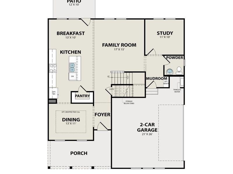 2D floor plan layout of this home in Benders Cove, Mount Juliet, TN (Image 5).