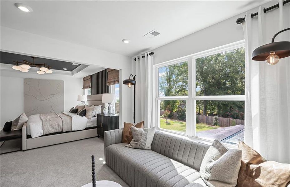 Furnished interior view inside a new home in Reunion, Flowery Branch (Image 10).