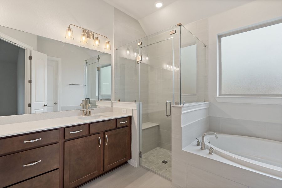 Representative furnished interior of a home built from the Palmer by Ashton Woods in The Estates at La Cima, San Marcos (Image 9).
