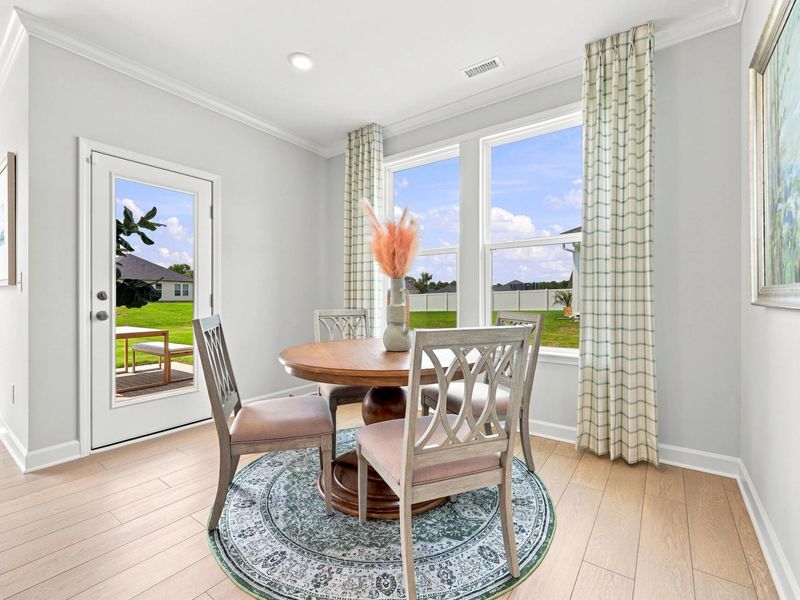 Representative furnished interior of a home built from the The Daphne C by Davidson Homes LLC in Sage on North Main, Wake Forest (Image 10). Representative furnished interior of a home built from the The Daphne C by Davidson Homes LLC in Sage on North Main, Wake Forest (Image 10).