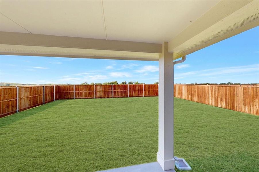 Exterior details and patio area of a home in Meadow Park, Ponder (Image 4). Exterior details and patio area of a home in Meadow Park, Ponder (Image 4).