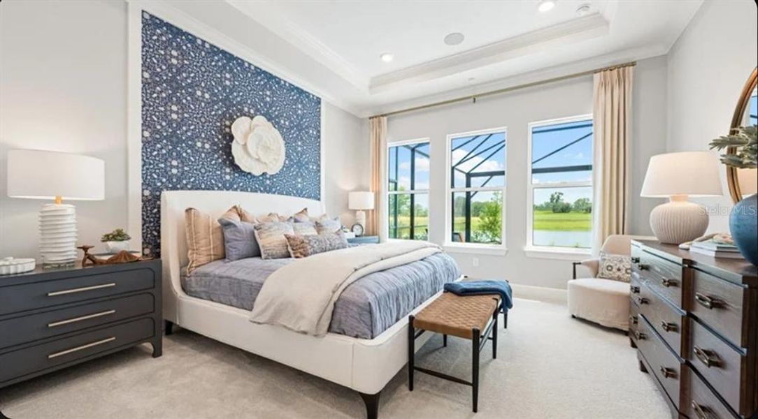 Furnished interior view inside a new home in Esplanade at Wellen Park, Englewood (Image 8).