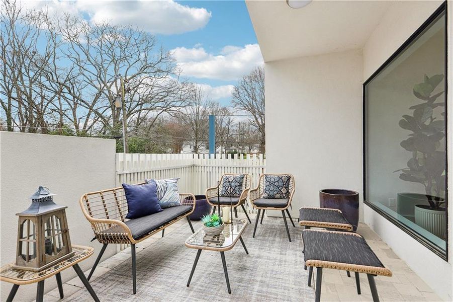 Exterior details and patio area of a home in , Atlanta (Image 30).