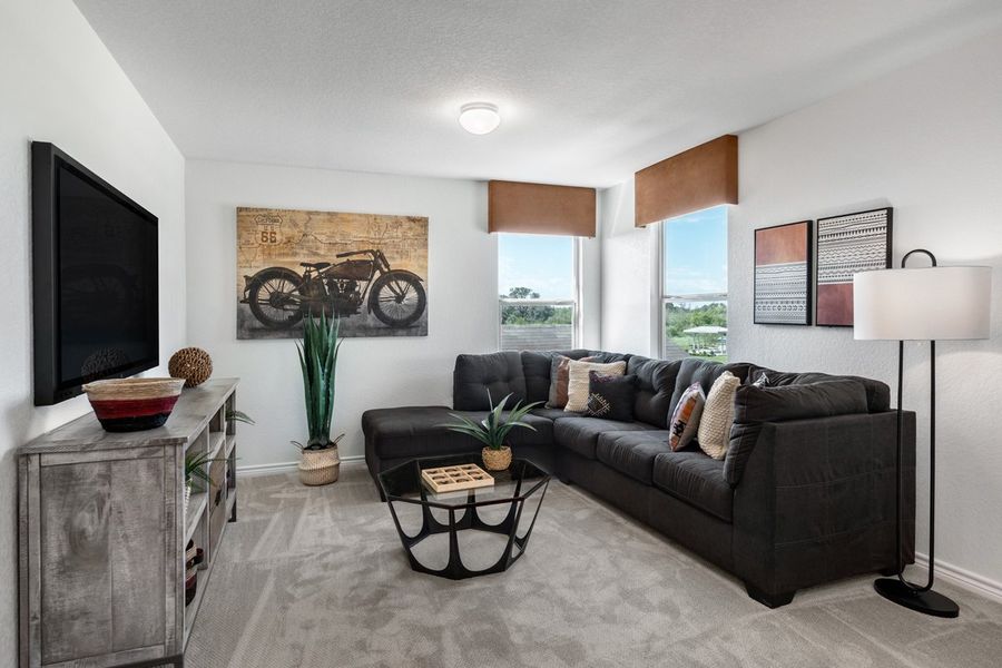 Representative furnished interior of a home built from the Plan 1908 by KB Home in The Granary - Heritage Collection, San Antonio (Image 12).