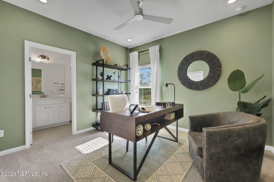 Furnished interior view inside a new home in Seminole Trace, Palm Coast (Image 4).