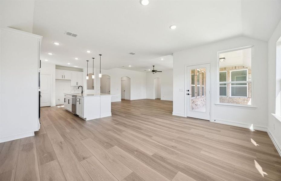 Dining area with view on kitchen Dining area with view on kitchen
