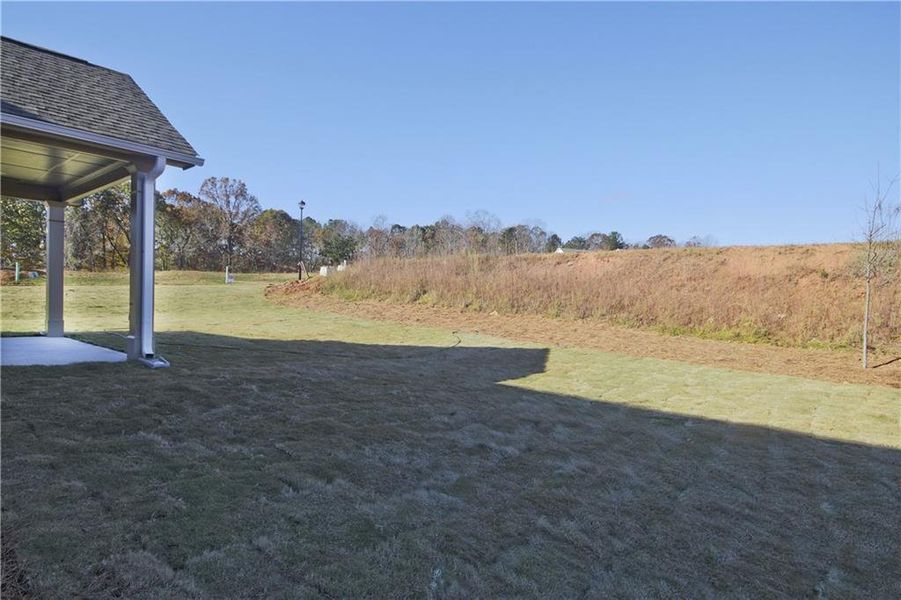 Exterior details and patio area of a home in Clark Farms, Flowery Branch (Image 24).