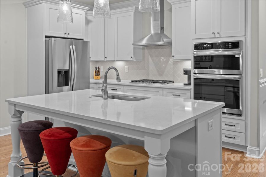 Beautiful, neutral quartz countertops.