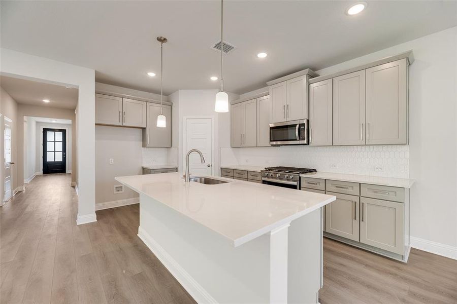 Furnished interior view inside a new home in Arbors at Legacy Hills, Celina (Image 9). Furnished interior view inside a new home in Arbors at Legacy Hills, Celina (Image 9).