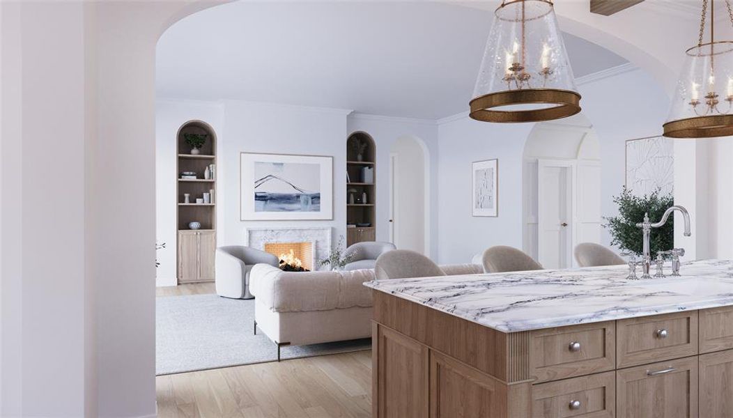 Furnished interior view inside a new home in , Dallas (Image 9).
