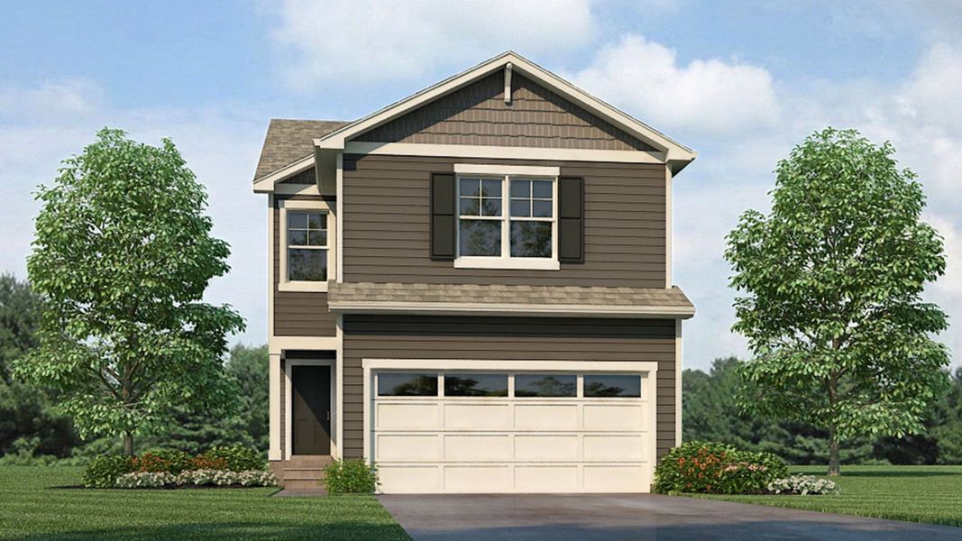Representative exterior photo of a completed home built from the LARK by D.R. Horton in The Ridge at Lorson Ranch, Colorado Springs, CO (Image 2).