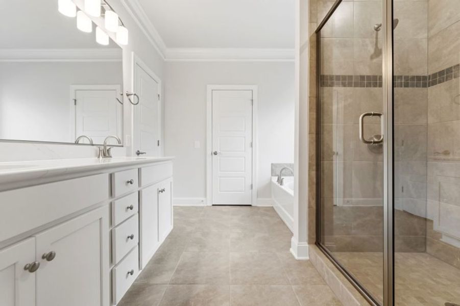 Furnished interior view inside a new home in Weybridge, Burlington (Image 18).