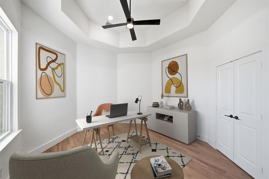 Furnished interior view inside a new home in Light Farms Graham/Reagan, Celina (Image 17).