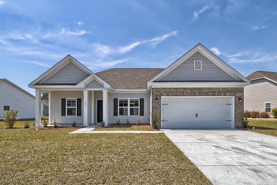 Representative exterior photo of a completed home built from the Wisteria II by Great Southern Homes in Briarfield, Conway, SC (Image 4).