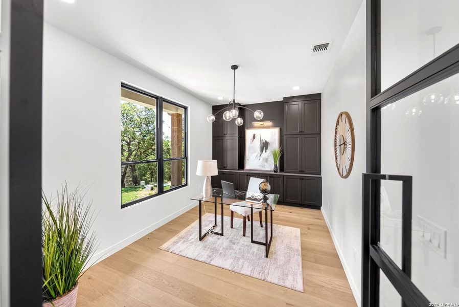 Furnished interior view inside a new home in , Boerne (Image 59).