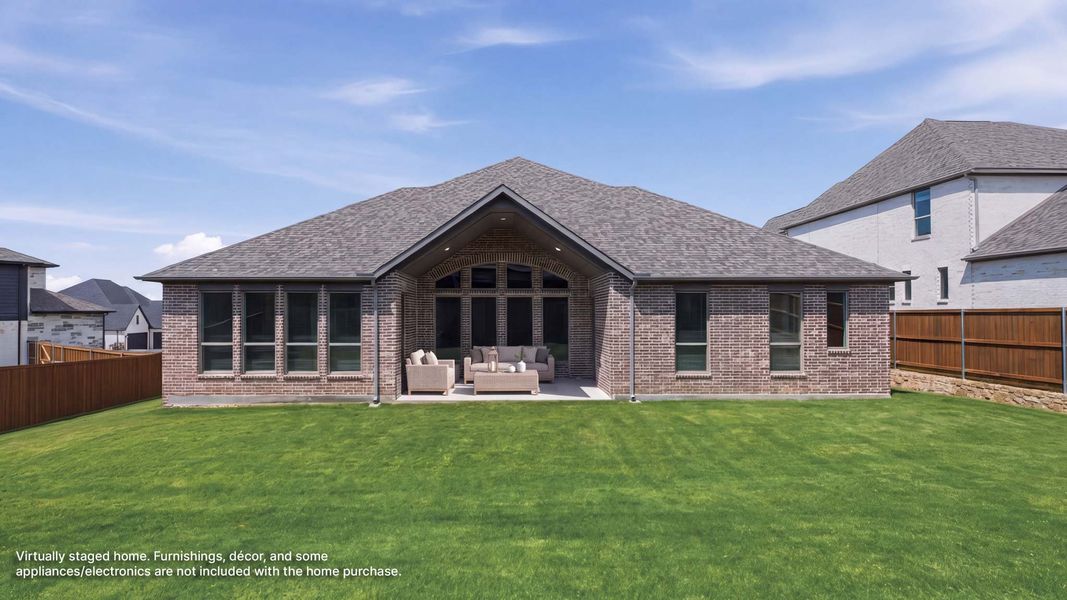 Exterior details and patio area of a home in Sweetgrass, Haslet (Image 3).