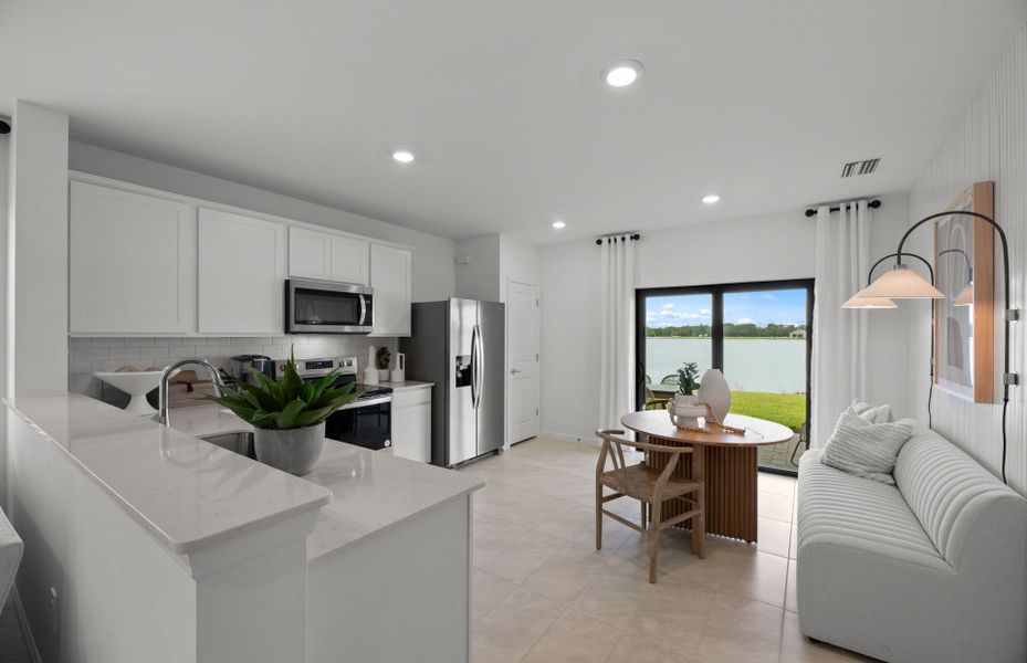 Kitchen with quartz countertops