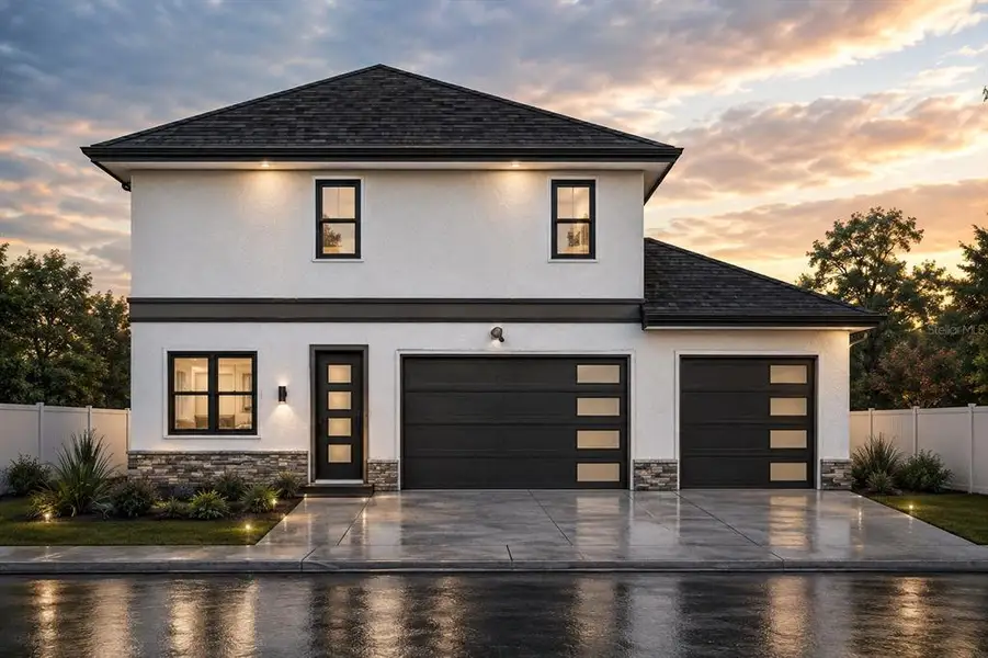 Front exterior of a new home in , Davenport, FL, highlighting curb appeal (Image 13). Front exterior of a new home in , Davenport, FL, highlighting curb appeal (Image 13).