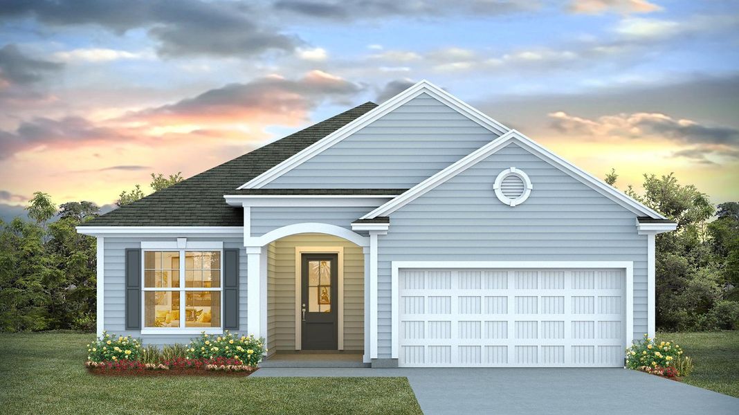 Representative exterior photo of a completed home built from the Eaton by D.R. Horton in Old Chapin Reserve, Lexington, SC (Image 22).