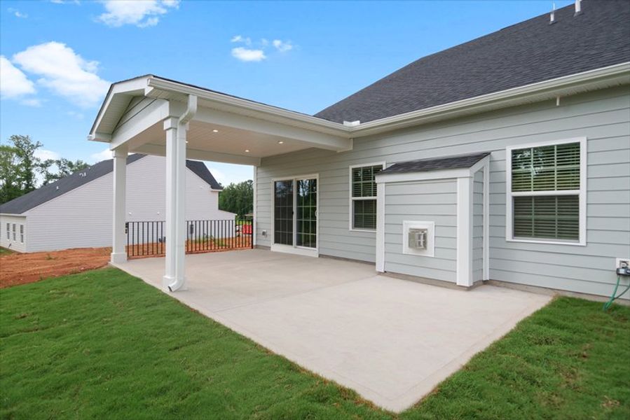 Exterior details and patio area of a home in Canterbrook Farms, Fountain Inn (Image 4). Exterior details and patio area of a home in Canterbrook Farms, Fountain Inn (Image 4).