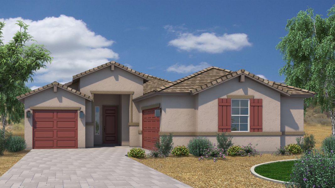 Representative exterior photo of a completed home built from the Plan 4411 by Scott Communities in The Views at Rancho Cabrillo, Peoria, AZ (Image 10).